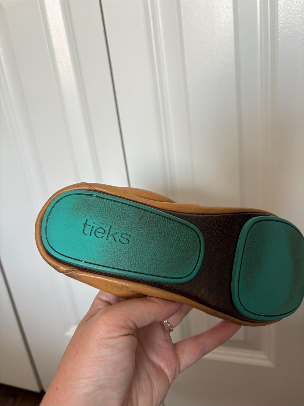 Assorted Tieks Women's Leather Ballet Flats - Silver, Tan, Red, Blush - Size 8 - Picture 2 of 5